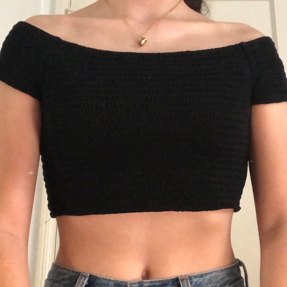 Brandy Melville cropped off the shoulder top